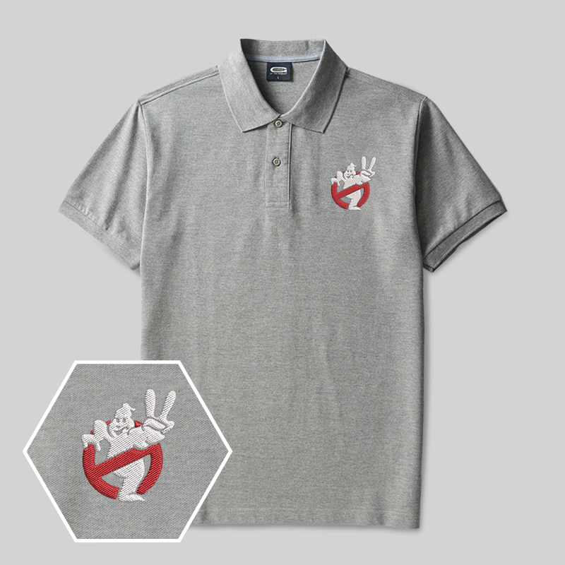 Ghostbusters Geek Embroidered Polo Shirts