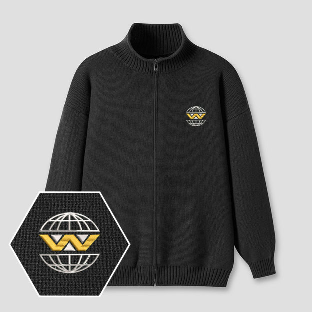 Weyland Yutani Embroidered Full‑Zip Cardigan