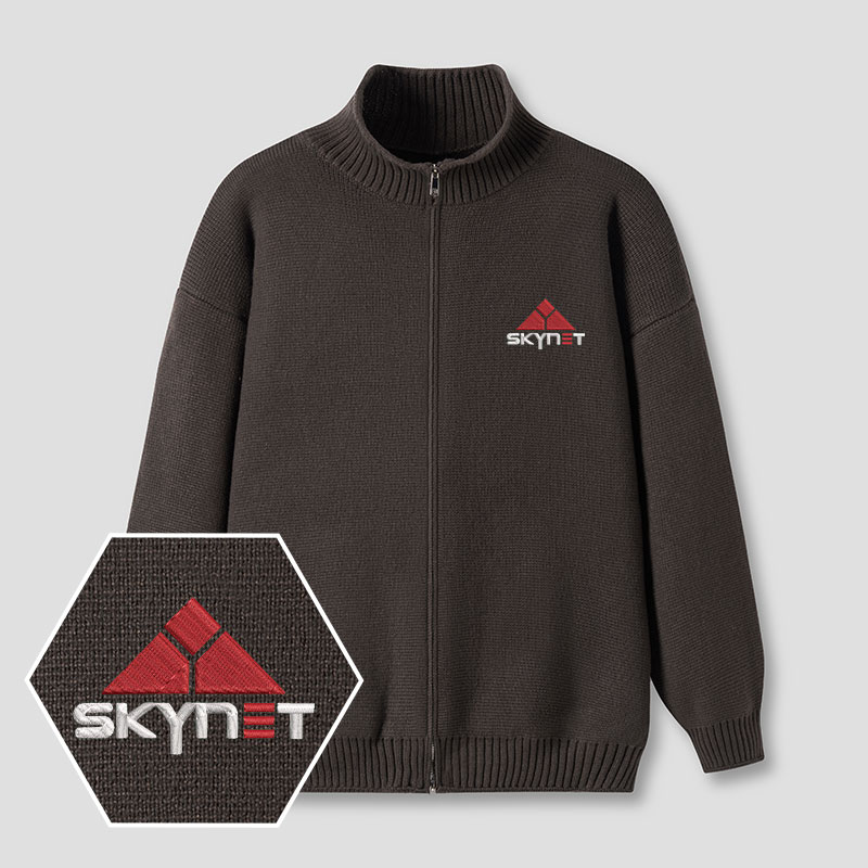 Skynet Core Embroidered Full‑Zip Cardigan