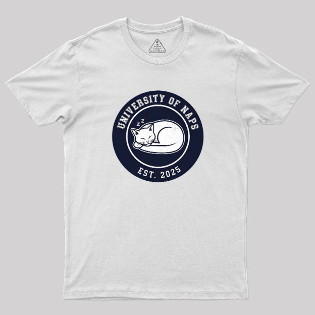 University of Naps Sleeping Cat Geek T-Shirt