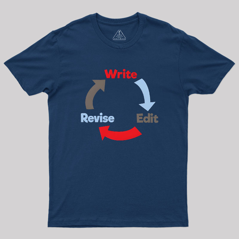 Write Edit Revise Repeat Geek T-Shirt