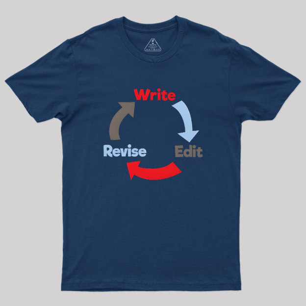 Write Edit Revise Repeat Geek T-Shirt