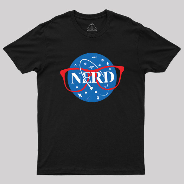 Nerdy Space Patch Geek T-Shirt