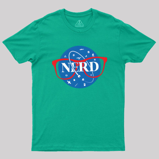 Nerdy Space Patch Geek T-Shirt