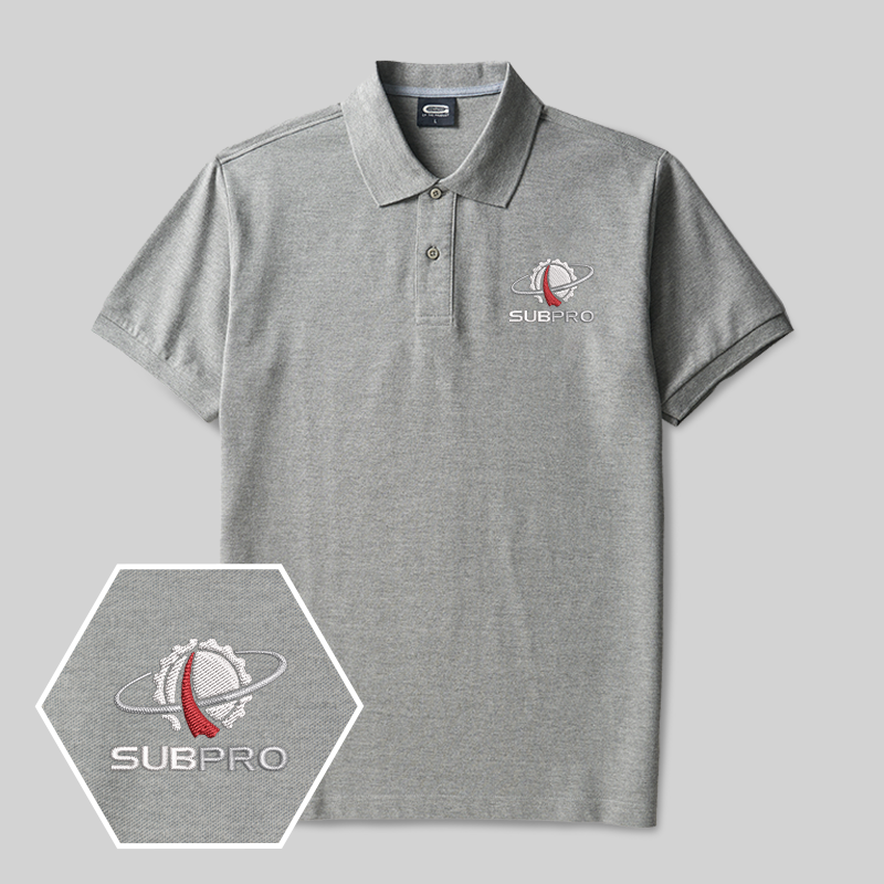 SUBPRO Geek Embroidered Polo Shirts