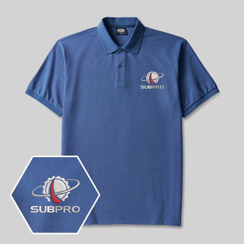 SUBPRO Geek Embroidered Polo Shirts