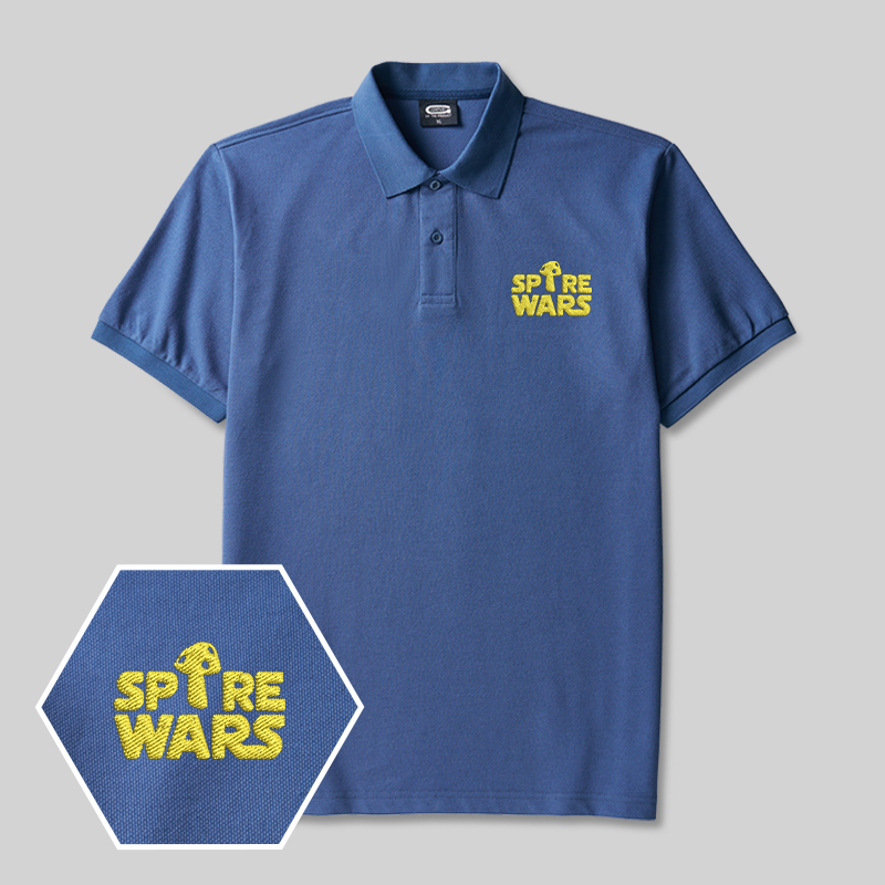 Spore Wars Geek Embroidered Polo Shirts