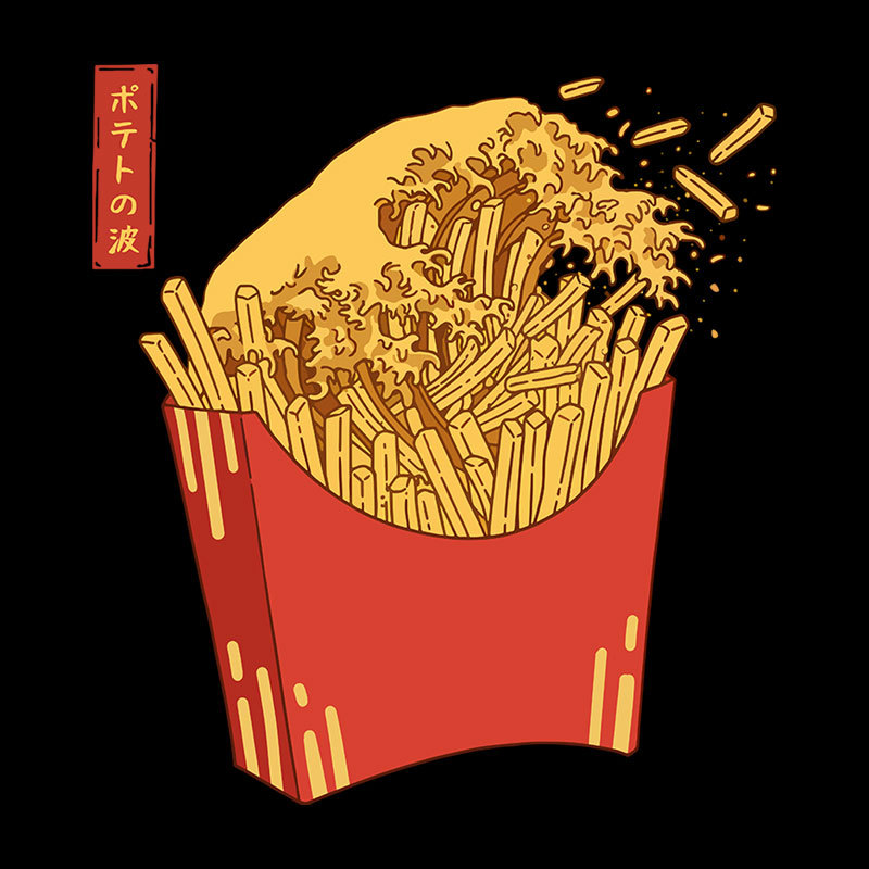 Fries Tsunami Geek T-Shirt