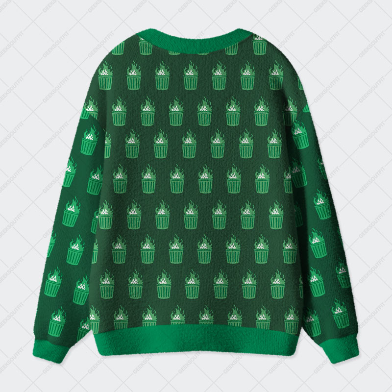 Dumpster Fire Response Team Geek Ugly Cardigan Sweaters 