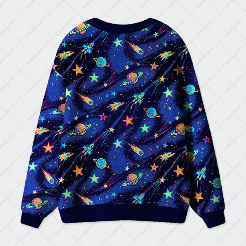Cosmic Voyage Geek Ugly Cardigan Sweaters 
