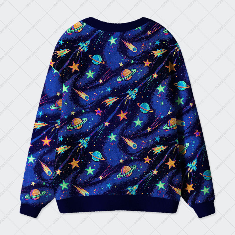 Cosmic Voyage Geek Ugly Cardigan Sweaters 