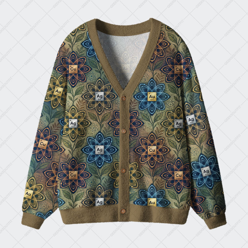 Elemental Garden Geek Ugly Cardigan Sweaters 