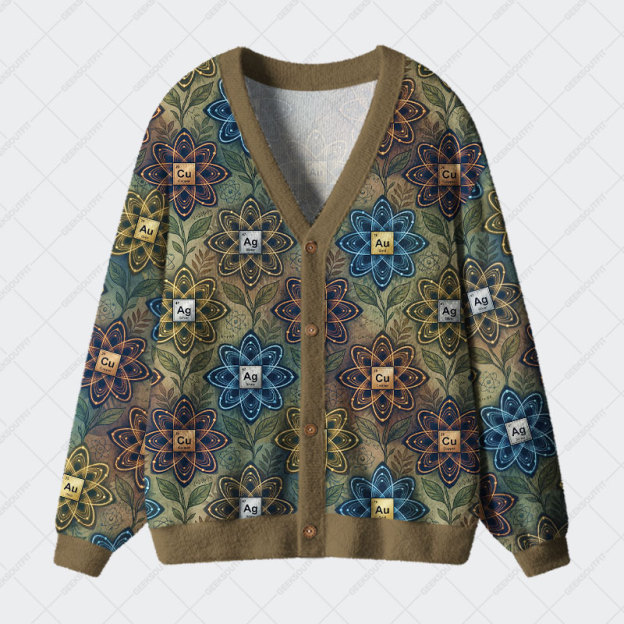 Elemental Garden Geek Ugly Cardigan Sweaters 