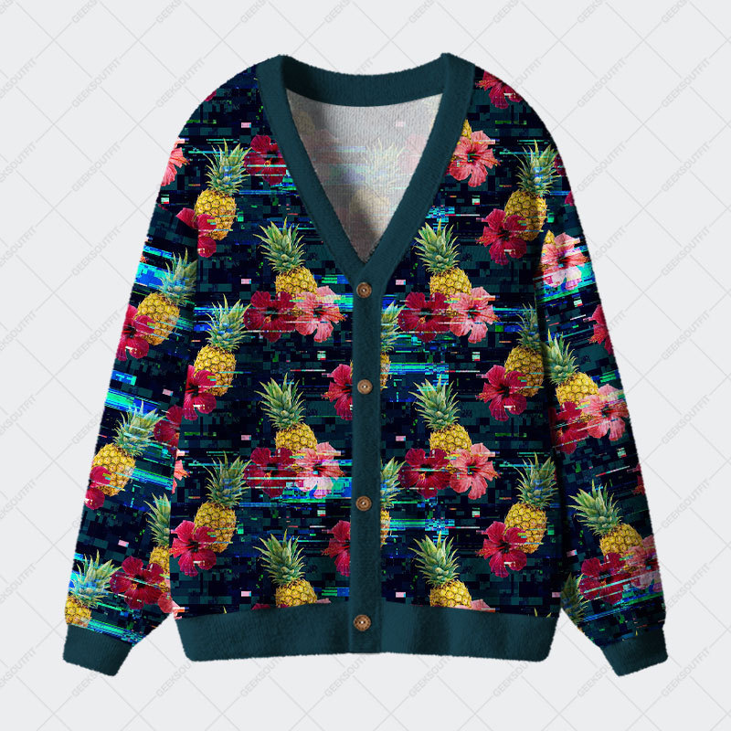 Geeksoutfit Tropic Glitch Geek Ugly Cardigan Sweaters for Sale