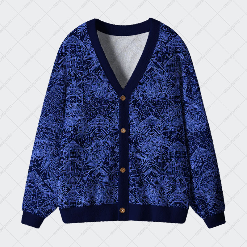 Fractal Mind Geek Ugly Cardigan Sweaters 