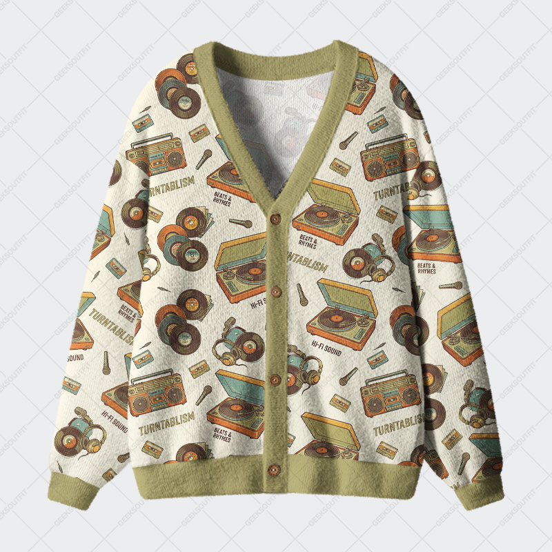 Geeksoutfit Vinyl Memory Geek Ugly Cardigan Sweaters for Sale