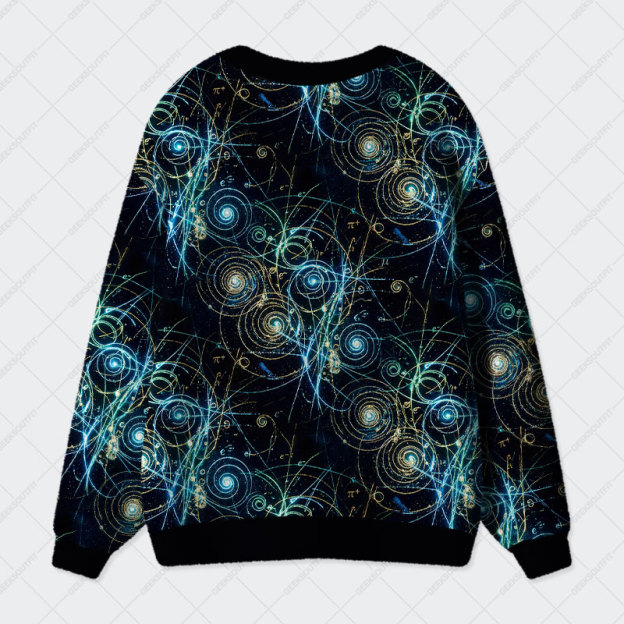 Quantum Spiral Geek Ugly Cardigan Sweaters 