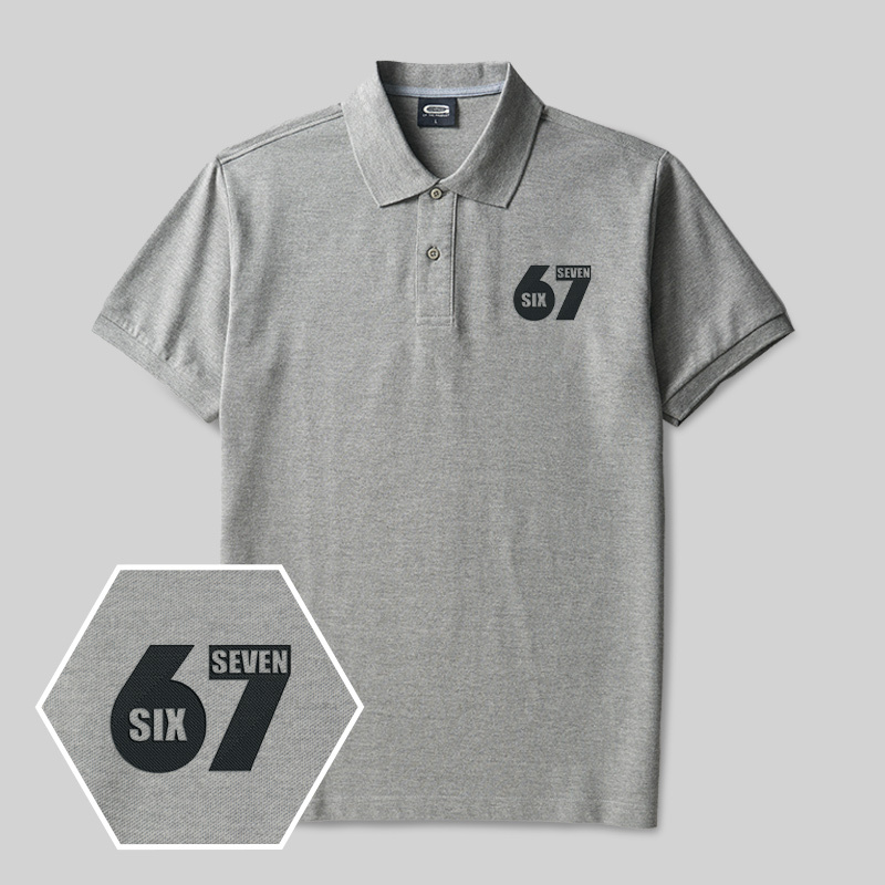 67 Geek Embroidered Polo Shirts
