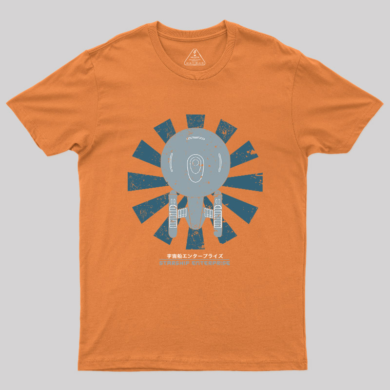 Starship Enterprise Retro Japanese Star Trek Geek T-Shirt