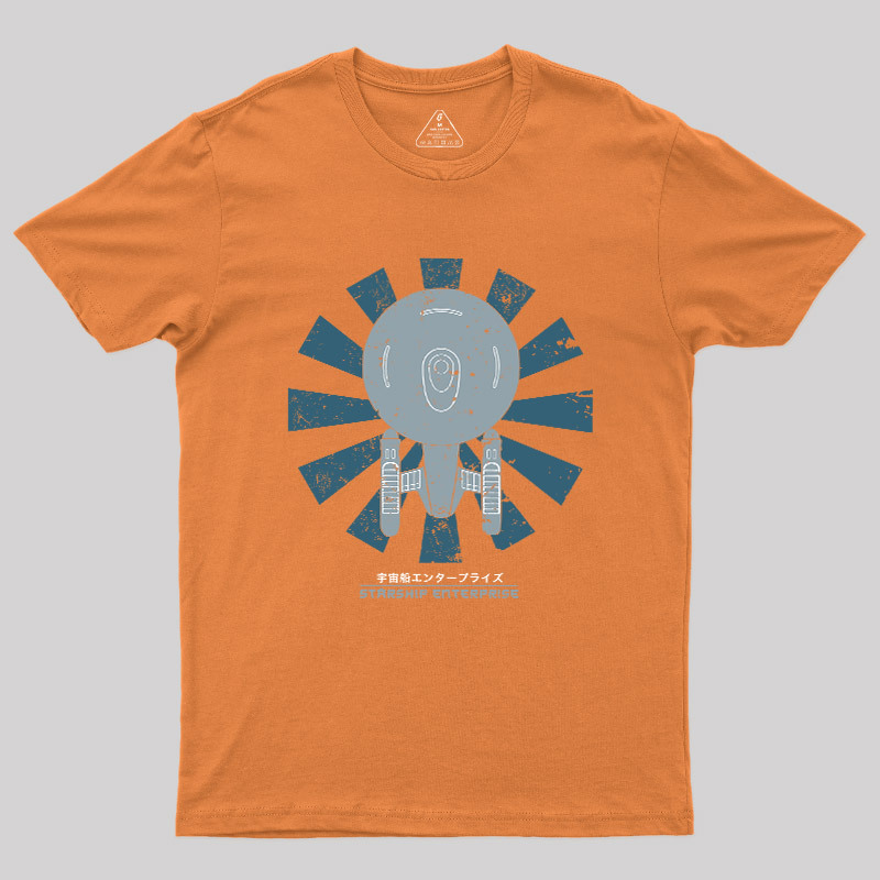 Starship Enterprise Retro Japanese Star Trek Geek T-Shirt