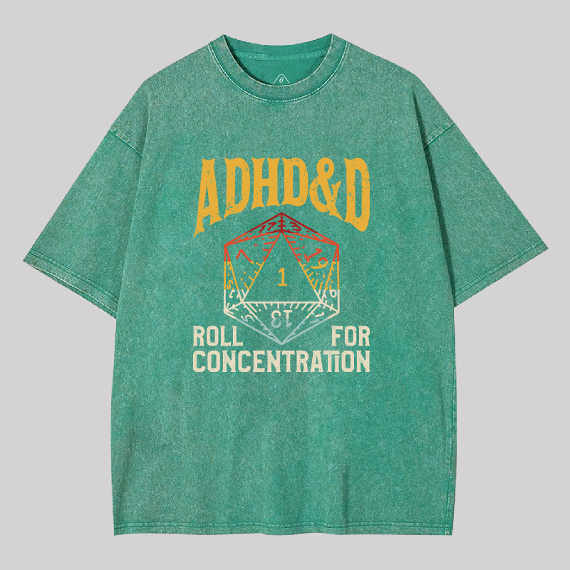 ADHD&D Dice Washed T-shirt