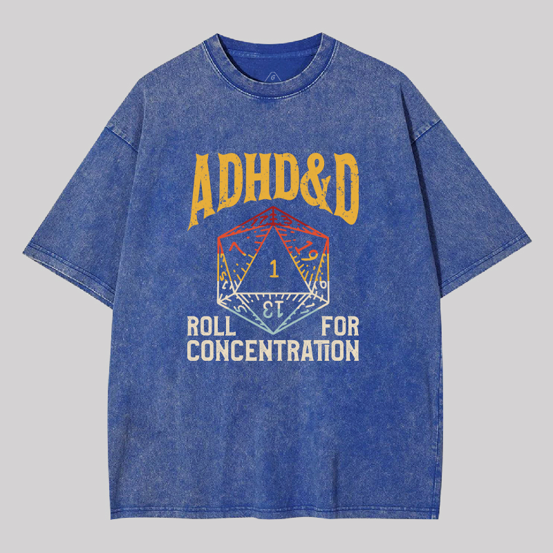 ADHD&D Dice Washed T-shirt