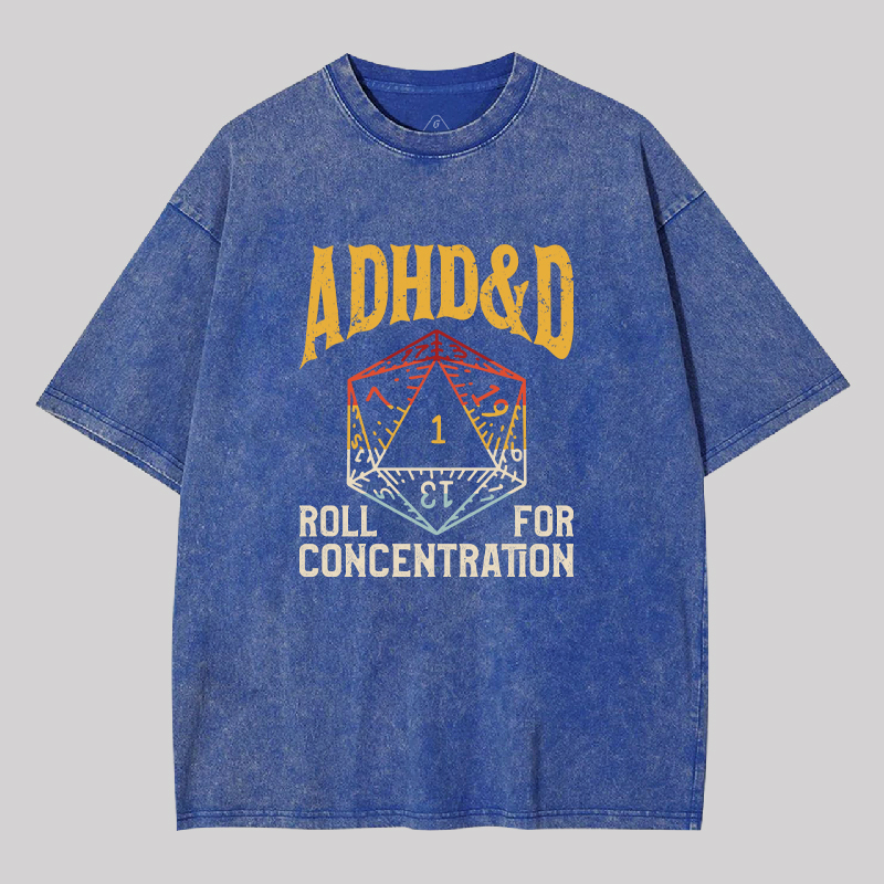 ADHD&D Dice Washed T-shirt