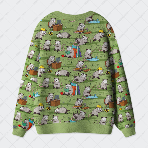 Busy Possums Geek Ugly Cardigan Sweaters 
