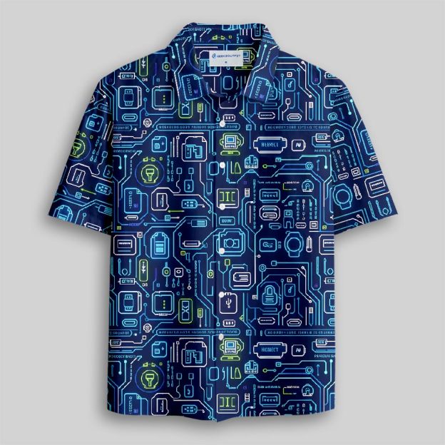 Future Circuitry Button Up Pocket Shirt