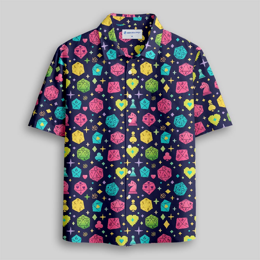  Mystic Dice Glow Button Up Pocket Shirt