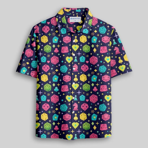  Mystic Dice Glow Button Up Pocket Shirt
