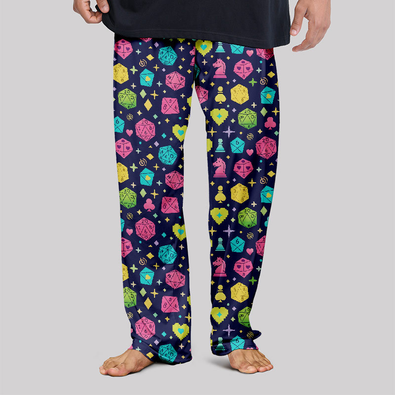 Mystic Dice Glow Print Geek Loungewear Pants
