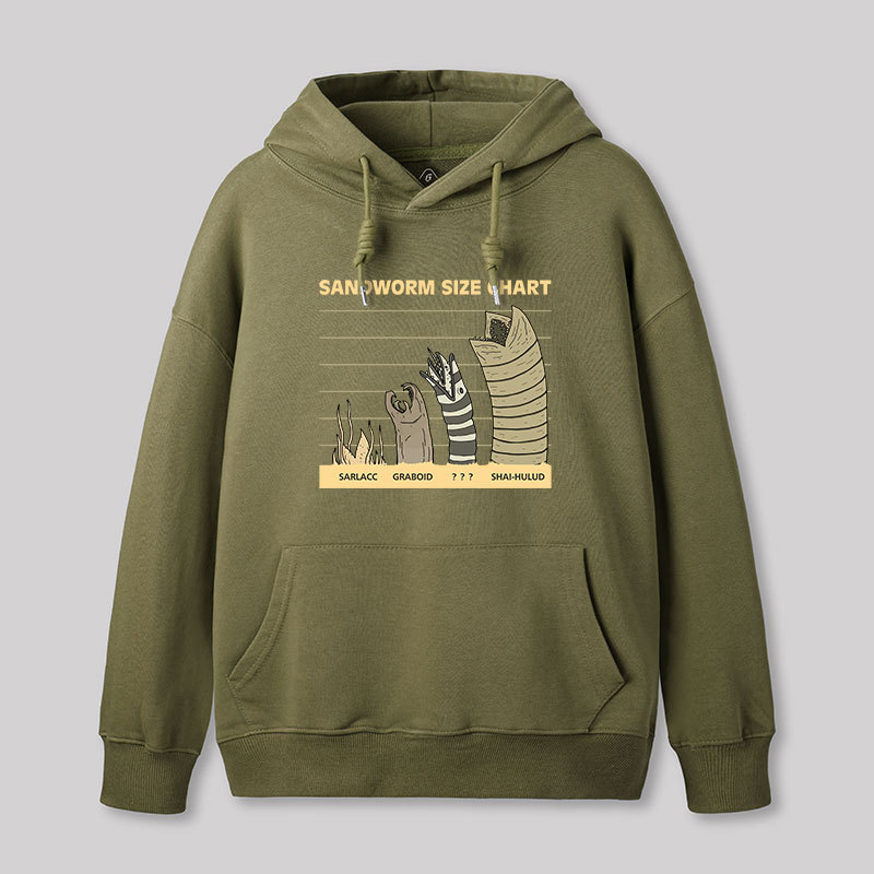 Sandworm Size Chart Geek Hoodie