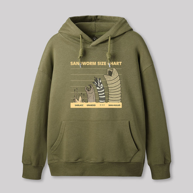 Sandworm Size Chart Geek Hoodie