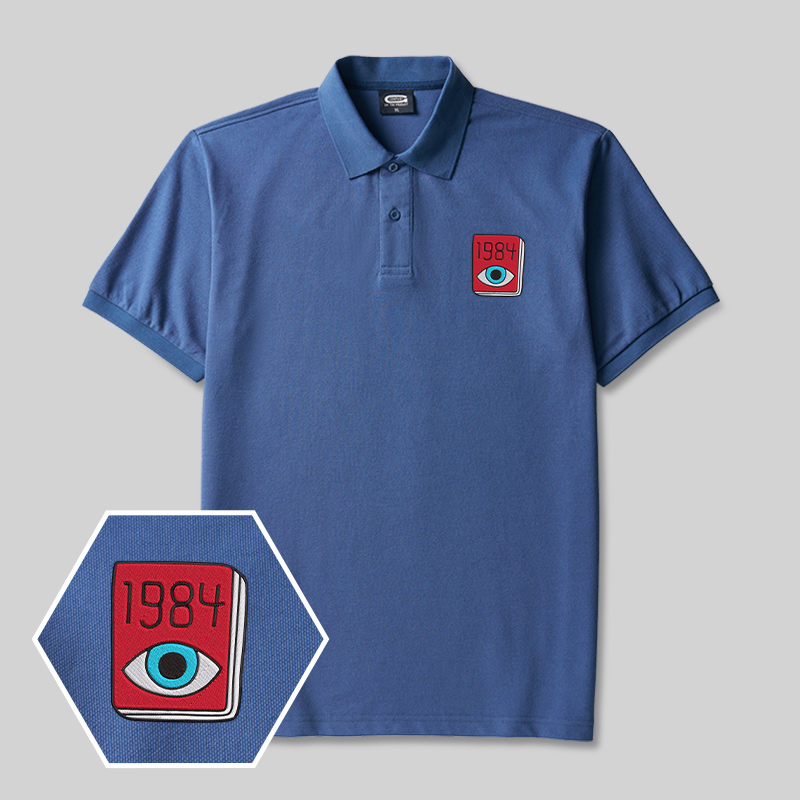 1984 Eye Geek Embroidered Polo Shirts