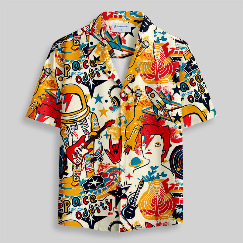 Geeksoutfit Space Oddity Button Up Pocket Shirt for Sale