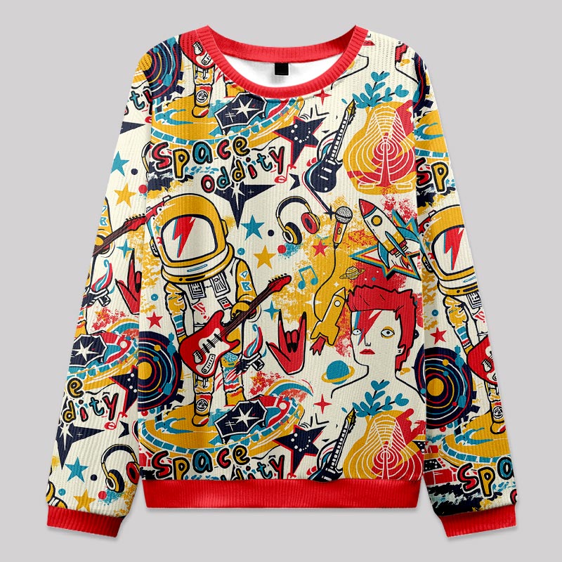 Space Oddity Fuzzy Fleece Sweatshirt