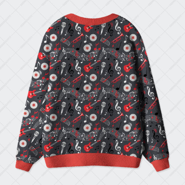 Melody Symphony Geek Ugly Cardigan Sweaters 