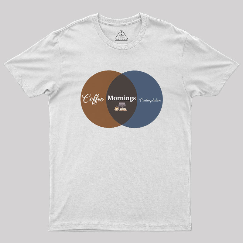 Coffee & Contemplation Venn Diagram Geek T-Shirt