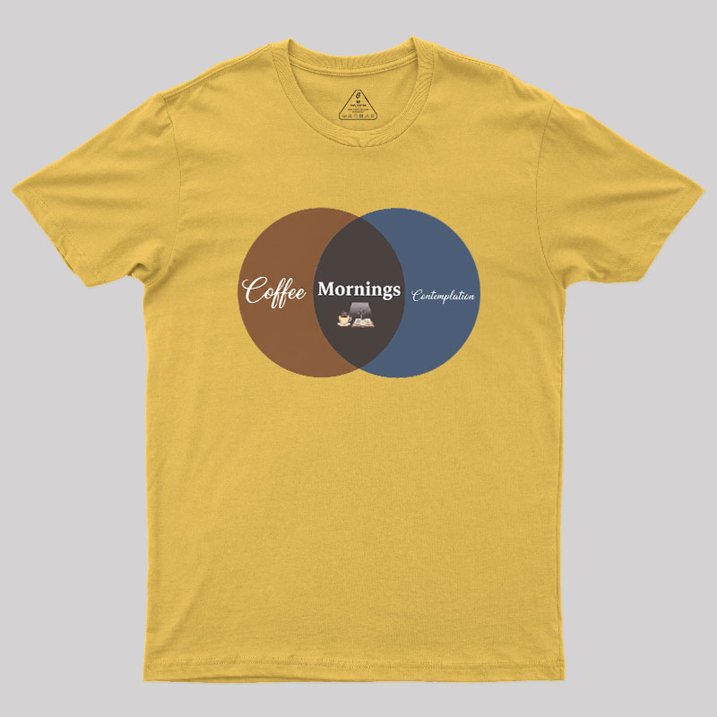 Coffee & Contemplation Venn Diagram Geek T-Shirt