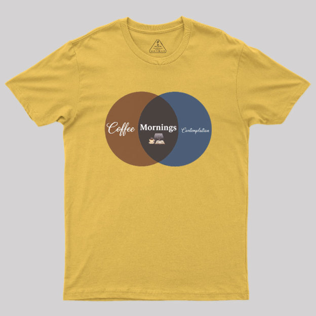 Coffee & Contemplation Venn Diagram Geek T-Shirt
