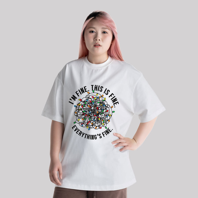 I am Fine Unisex Oversized T-shirt