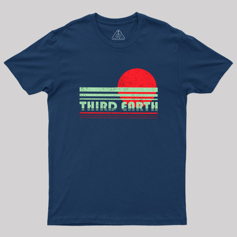 Third Earth Retro Fantasy Sunset Geek T-Shirt