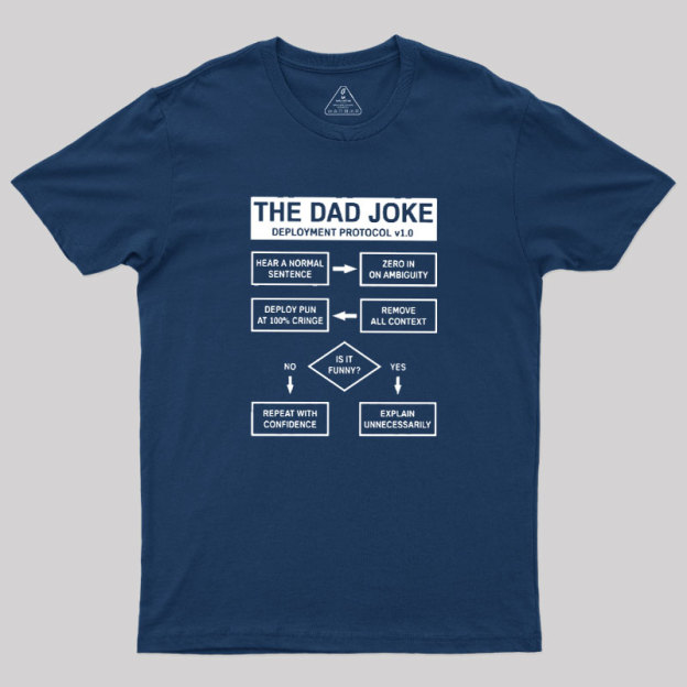 Dad Jokes Cringe Deployment Protocol Geek T-Shirt