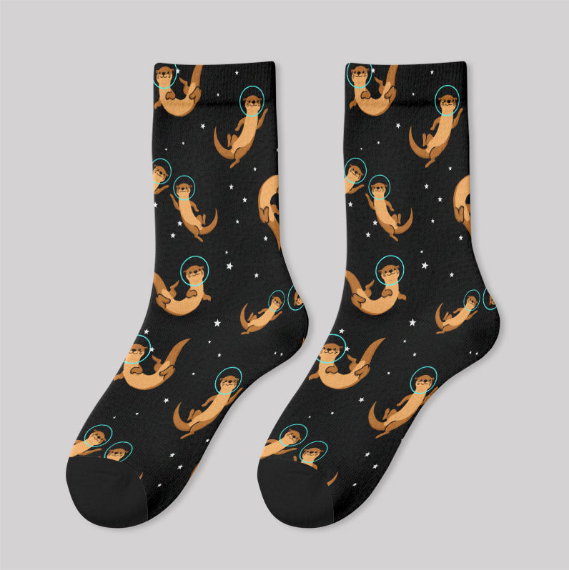 Otter Astronaut Men's Socks