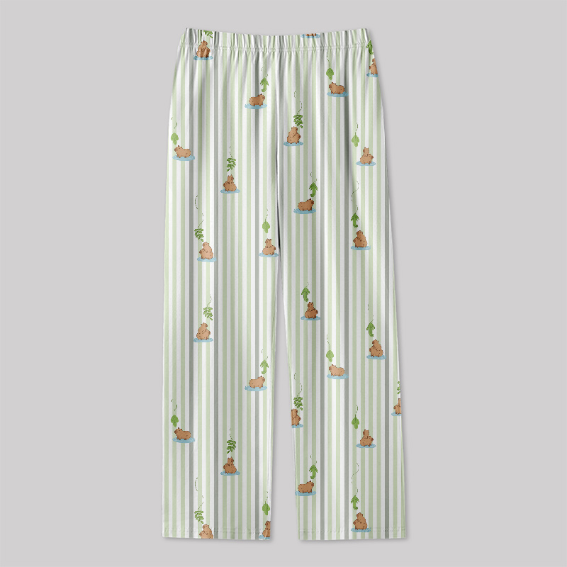 Capybara Snack Lure Geek Loungewear Pants