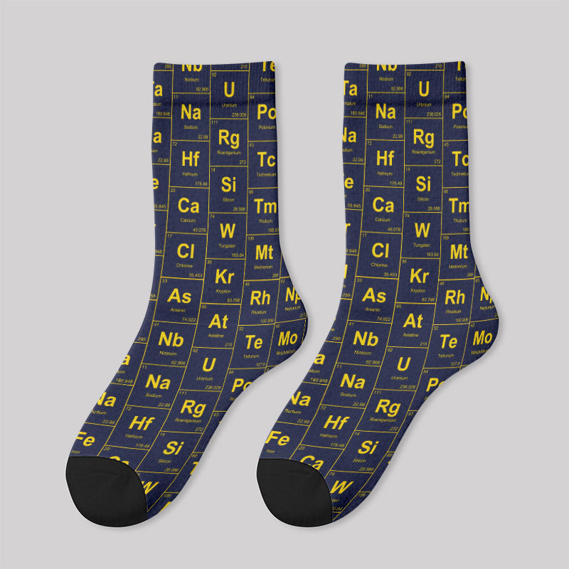Chemical Elements Navy Men's Socks
