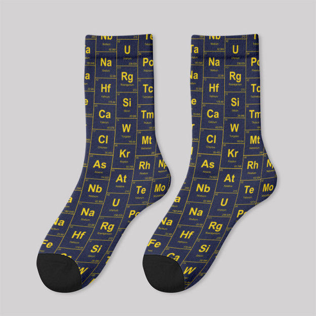 Chemical Elements Navy Men's Socks