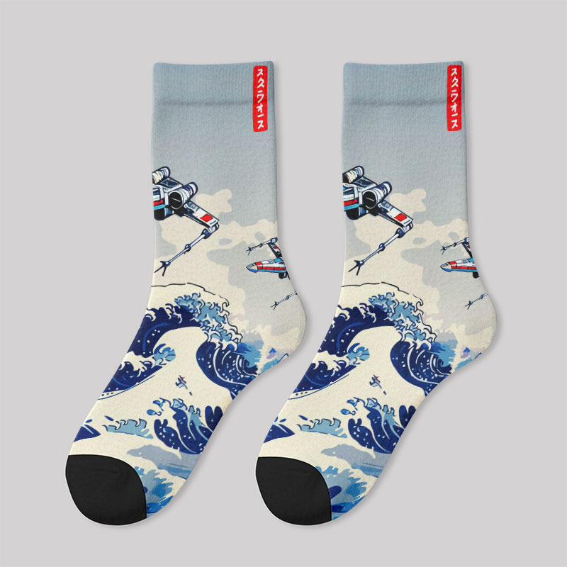 Ukiyoe Wave Fighter Men's Socks