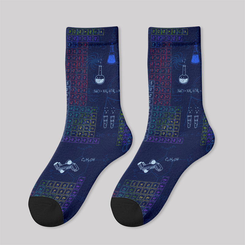 Periodic Table of Chemical Elements Men's Socks